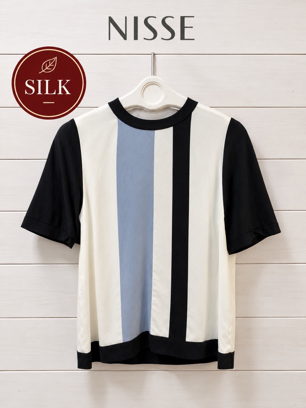 NISSE – Silk Colorblock Top (Size 4 )